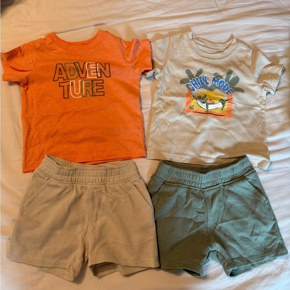 12M Boy summer bundle with T-shirts and shorts sets - Picture 4 of 10